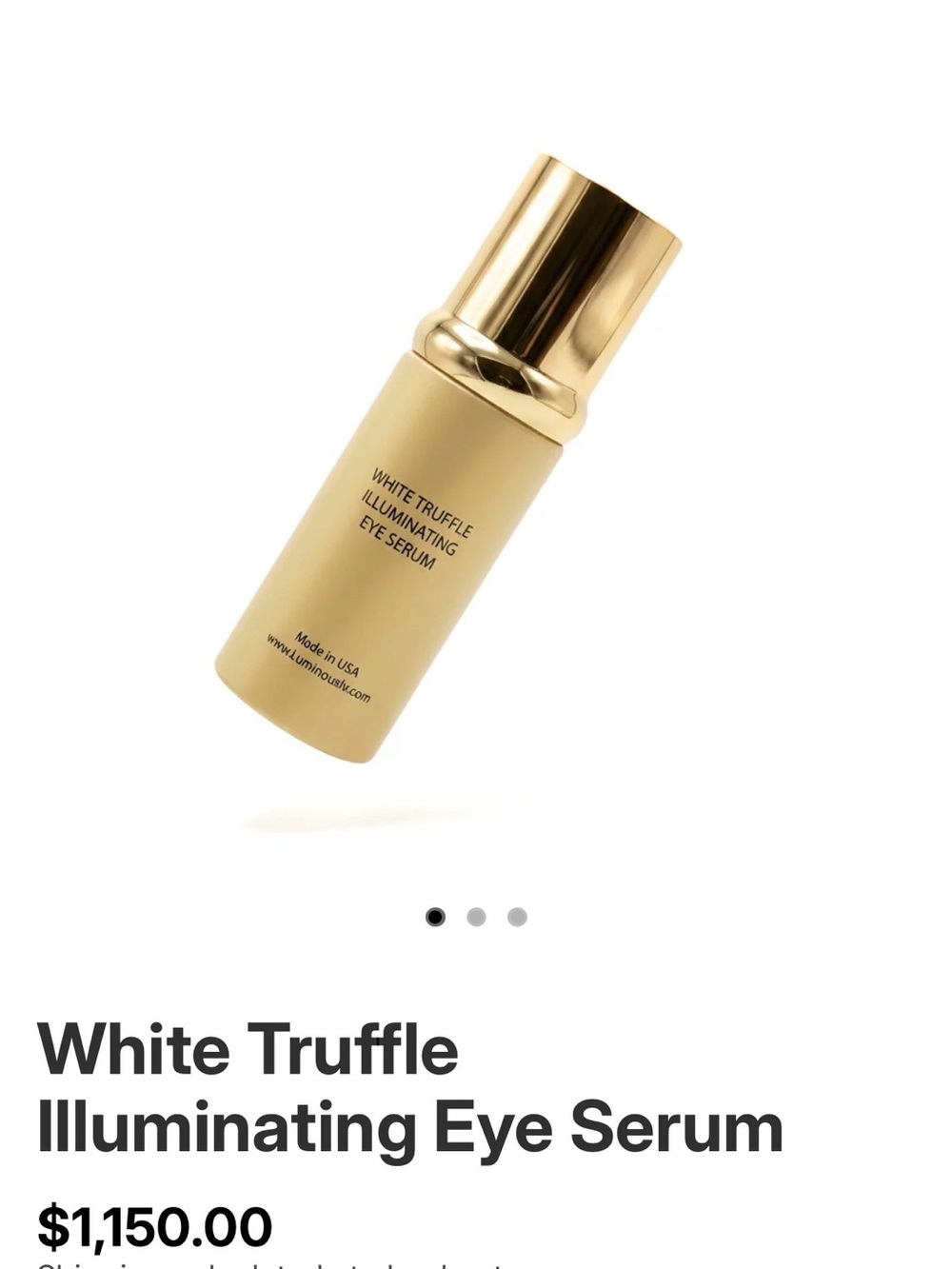 White Truffle Illuminating Eye Serum - Gold